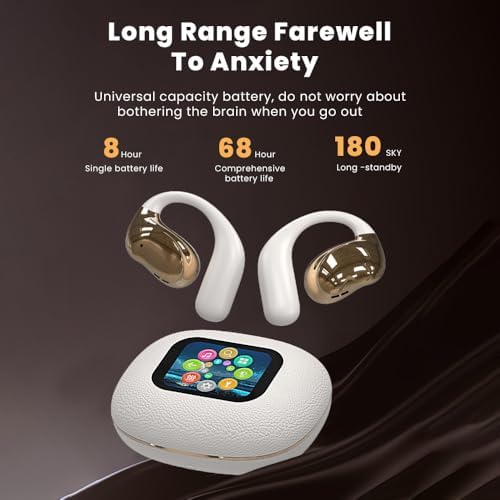 Innovative Bone Conduction Fitness Earbuds – IPX7 Waterproof Bluetooth 5.4 Wireless Headphones with Touch Controls for Optimal Comfort and Awareness During Workouts – Elevate Your Athletic Experience with Open Ear Design