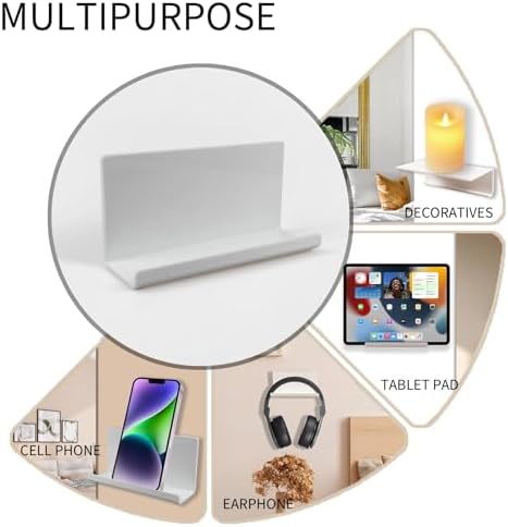 Clear Acrylic Wall-Mounted Tablet Holder – Sleek Charging Station for i Pads, Kindles, and Smartphones – Innovative Remote Control Organizer for Modern Homes and Offices – Maximize Space with Easy Access Design – Durable and Stylish Storage Solution for Clutter-Free Living