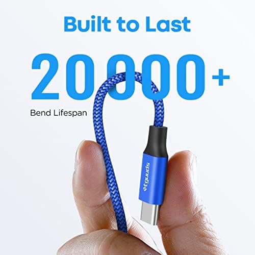 etguuds 20 ft USB C Cable – Long Nylon Braided Charger for Fast Data Transfer & Charging – USB-A 2.0 to Type C Compatibility for Samsung Galaxy Note, LG, Moto, Pixel, Switch & More – Durable Connection for Home & Office Use