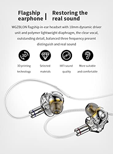 Transform Your Listening Journey with keephifi BLON BL-T3 High Fidelity In-Ear Monitors – Premium 11 mm Copper Clad Diaphragm for Deep Bass and Crystal Clear Vocals, Ergonomically Crafted for All-Day Comfort, Perfectly Suited for Sports, Gaming, and Music Enthusiasts, Enhanced Device Compatibility Featuring Built-in Mic for Effortless Hands-Free Communication – Lightweight Yet Durable Design to Complement Your Active Lifestyle