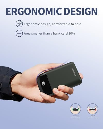 Compact 35 W Magnetic Wireless Power Bank for i Phone 16/15/14/13/12/Pro/Mini/Pro Max – 10,000 m Ah Portable Charger with Built-In Fast Charging Cable & USB-C Port – Ultimate Travel Companion for Rapid Power On-The-Go