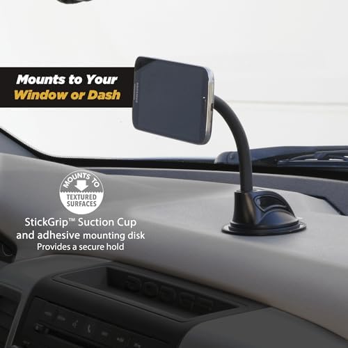 Scosche MXDM Ultra-Strong Magnetic Car Phone Holder – Secure Dashboard Mount for i Phone, Samsung & All Smartphones – Effortless Hands-Free Navigation & Enhanced Driving Safety with Durable Metal Plate