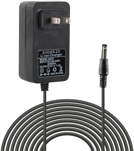 Premium 6 V 1.5 A Power Supply Adapter with 6-Foot Charger Cord – Versatile AC/DC Solution for Security Cameras and LED Lights – Enhanced Compatibility with 5.5 x 2.1/2.5 mm Connectors – Durable Design for Long-lasting Reliability and Optimal Performance