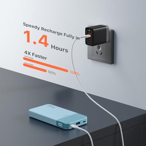 Compact 10000 m Ah Fast Charging Power Bank – 35 W Portable Charger with PD 3.0 & QC 4.0 – Lightweight Type-C & USB-A Compatible Battery Pack for i Phone, Samsung, i Pad – Ultimate Solution for On-the-Go Charging Efficiency