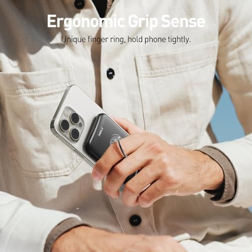 Revolutionize Your Charging Routine with the i WALK 6000 m Ah Magnetic Power Bank – Sleek Wireless Charger with Finger Ring for Effortless Handling, Fast USB-C Connectivity, and Real-Time LED Battery Display – Perfectly Compatible with i Phone 16 Series, 15, 14, 13, and 12 – Experience Seamless Power on the Go!