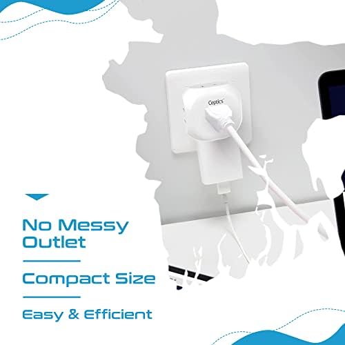 Ultimate Compact Travel Power Adapter for UK & Ireland – Dual USB & USB-C Fast Charger with 3.1 A Output – Type G Plug Converter for Seamless Global Connectivity in Hong Kong, England, Dubai, and Saudi Arabia – Safe, Efficient Design for Smart Travelers