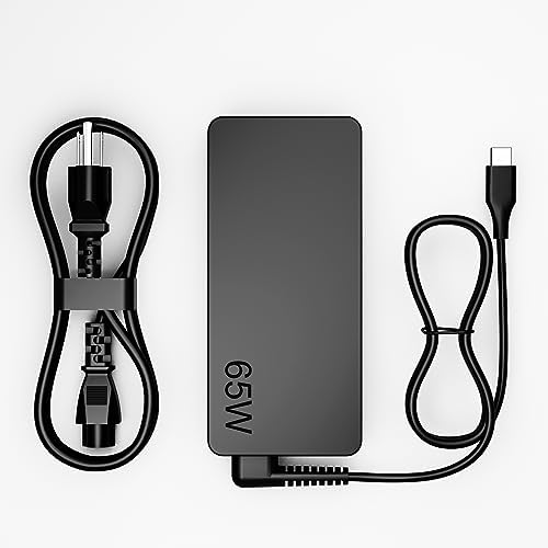 Ultra-Slim 65 W USB-C AC Adapter for Lenovo Think Pad and Yoga Series – Compact Power Solution with Smart Voltage PD3.0 Technology for Enhanced Charging Speed – Perfect Replacement for Your Laptop Charger – Ideal for Home and Office Use – Includes Power Cable and Cable Management Features – Compatible with Multiple Lenovo Models