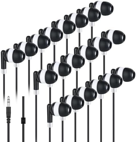 Vibrant 30-Pack Kids Wired Earbuds – Durable Classroom Headphones for Enhanced Learning Engagement – Lightweight Design with Universal 3.5 mm Compatibility – Perfect for Schools, Libraries, and Educational Environments – Boost Focus and Participation with Colorful Audio Solutions