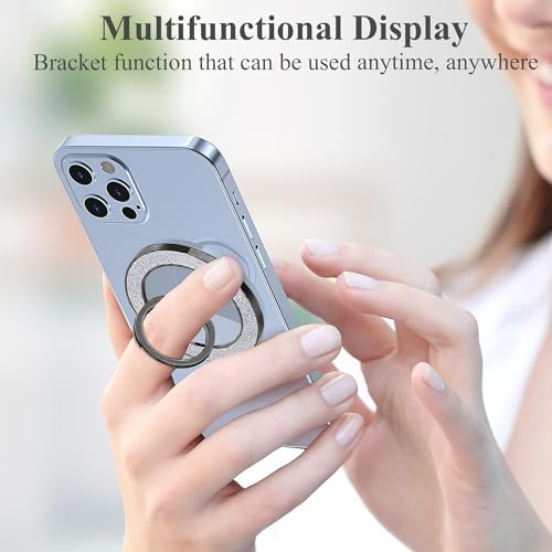 LIZIMANDU Mag Safe Magnetic Phone Holder – Rose Gold Finger Ring Stand for i Phone 15 Pro Max/Plus and Compatible Smartphones – Stylish Grip with 360-Degree Rotation, Effortless Installation, Wireless Charging Ready, Durable Accessory for Everyday Functionality and Fashion