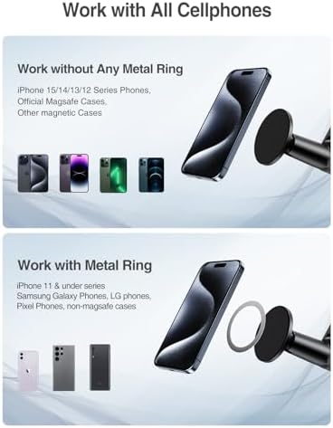 elitehood 360 Swivel Tilt Phone Holder and Mount, Adjustable for Music Boom Mic and All iPhone, Android Cell Phone – Enhanced Compatibility and Speed