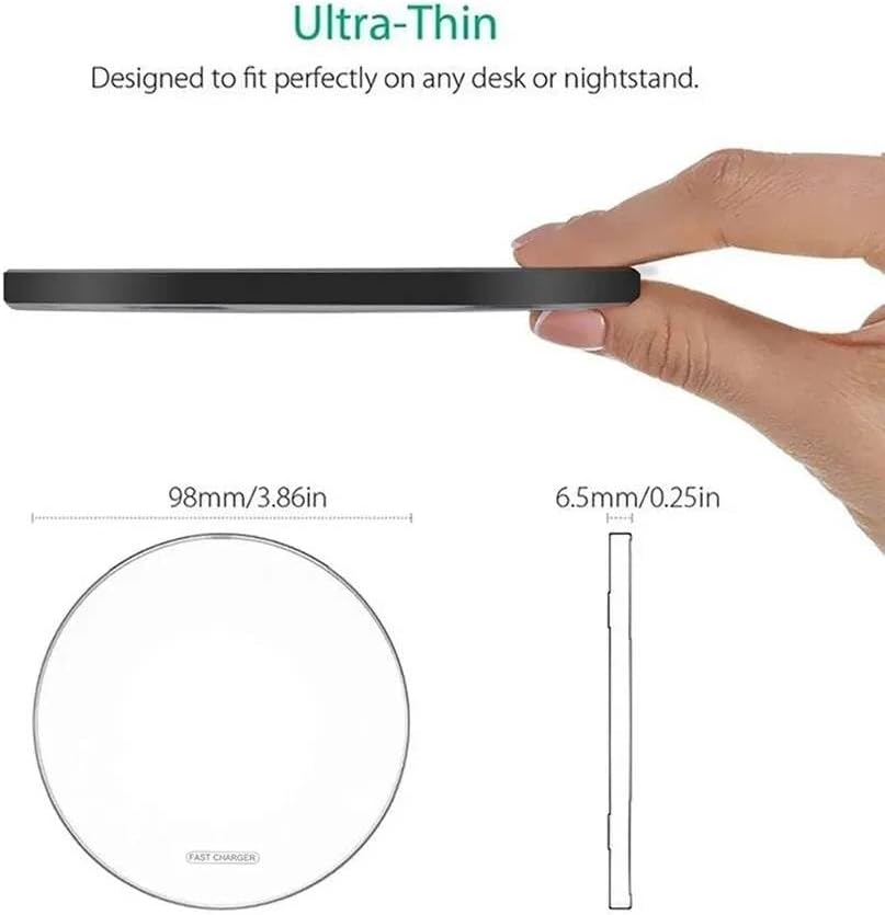 30 W Ultra-Fast Wireless Charging Pad – Versatile Compatibility for i Phone 14/13/12/11 Series and Samsung Galaxy S23/S22/S21 – Sleek, Portable Design with Advanced Safety Features – Experience Rapid, Tangle-Free Power Anywhere