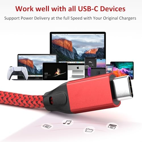Experience High-Speed Connectivity with Use Bean USB C to USB C Cable – 100 W Fast Charging & 20 Gbps Data Transfer – 15 FT Dual Pack for Mac Book Pro, Galaxy S25 Ultra, i Pad Mini 6, and More – Enhanced 4 K Video Output for Ultimate Performance and Compatibility