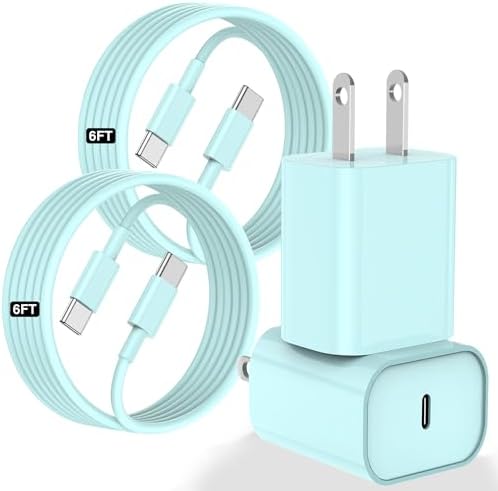 Ultimate USB C Charger for i Phone 16 & 15 – Fast Charging with 10 FT Long USB C to C Cable – Ideal for i Pad Pro 12.9/11 & i Pad Air 5 th – Reliable Power Block for Home & Travel – Enhanced Speed & Compatibility