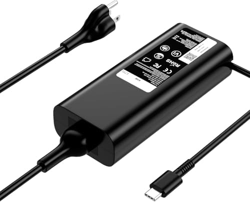 IEFUU 65 W USB-C Fast Charging Adapter for Dell Laptops | Universal Compatibility for XPS, Chromebook, Latitude Series | High-Speed Power Delivery with Multiple Output Options | Durable Replacement Charger with 12-Month Warranty and 24/7 Support | Ideal for Professionals and Students Seeking Reliable Power Solutions