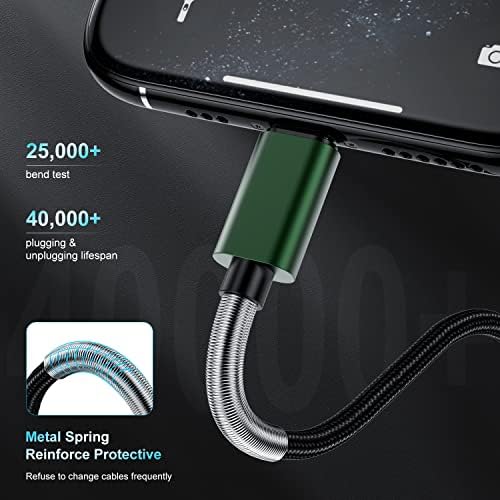 10-Foot Apple MFi Certified USB C to Lightning Charging Cable – Dual Pack High-Speed i Phone Charger for 14/13/12 Series and i Pad – Durable Long Charging Cord for Ultimate Convenience and Flexibility