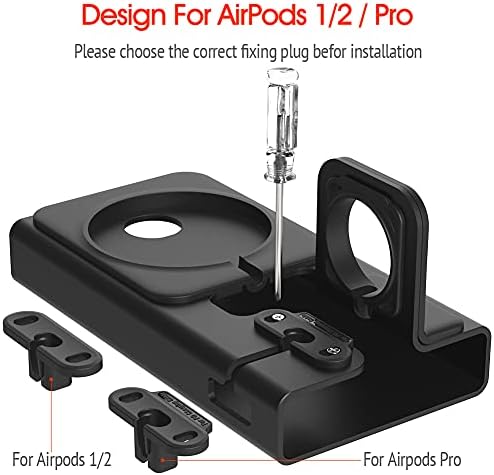 Ultimate 3-in-1 Aluminum Charging Station for i Phone, Apple Watch & Air Pods – Mag Safe Compatible Desk Stand for i Phone 15/14/13/12, Apple Watch Series 9/Ultra/8/7/SE/6/5/4/3/2, Air Pods Pro/2/1 – Streamline Your Charging Experience with Sleek Design and Enhanced Durability