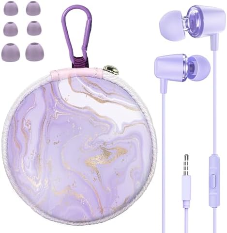 Beach Blue Kids Wired Earbuds – Ultra-Comfortable In-Ear Headphones with Mini Ear Tips, Integrated Mic, and Travel-Friendly Case – Superior Stereo Sound for Classroom Learning and Active Play – Ideal for Daily Use and On-the-Go Adventures