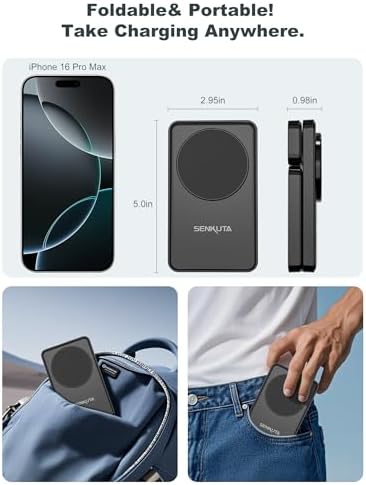 3-in-1 Magnetic Wireless Charging Station for Apple Devices – Fast Travel Charger for i Phone 12-16, Apple Watch Ultra 5/4/3, and Air Pods Pro/3/2 – Compact & Foldable Design for Efficient, Safe Charging with 18 W Adapter – Perfect for Home, Office, or Travel – Enhanced Compatibility and User-Friendly Features