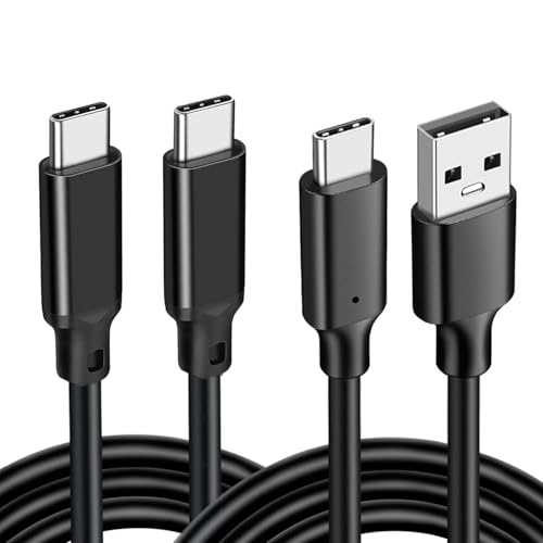 Ultra-Fast T7 Portable SSD Data Sync Cable – Dual USB-C to USB-A 10 Gbps & USB-C to USB-C 20 Gbps for Samsung T7/T9 (1 TB, 2 TB, 4 TB) – High-Speed File Transfer & Charging Solution (2-Pack) – Enhanced Durability & Compatibility for Professionals and Creatives