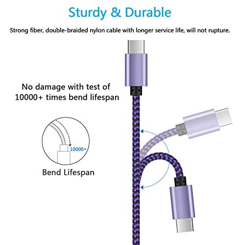 6 ft Fast Charging USB A to Type C Cable – 5 Pack for Samsung Galaxy S24, A55, A35, Z Fold5/4/3 – Durable and Versatile Charger Cord with Enhanced Compatibility for Everyday Use