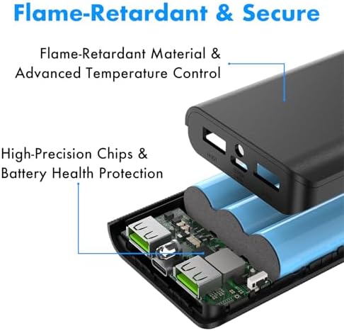 Versatile 3-Port 6000 m Ah Portable Power Bank with Built-in Flashlight and USB-C Fast Charging for i Phone & Android – Lightweight, High-Capacity Battery Pack for On-the-Go Convenience and Emergency Use