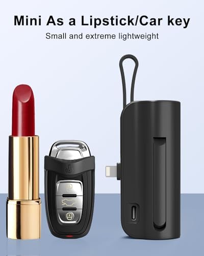 Compact 5000 m Ah Portable Power Bank for Fast Charging – Mini Travel Charger for i Phone 15, 14, 13, Samsung & More – Sleek Black Design for On-the-Go Power Solutions