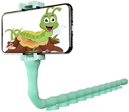 Cute Worm Cell Phone Holder, 360 Degree Rotating Bendable Flexible Phone Mount with Suction Cup Creative Phone Bracket for iPhone, Samsung, LG, Nexus, Nokia and More – Enhanced Compatibility and Speed