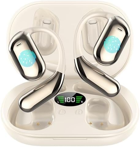 Revolutionary AI Translation Earbuds: Advanced Bluetooth 5.4 Headphones with Instant 144-Language Communication, Superior Noise Cancellation, and Exceptional Comfort – Perfect for Travelers, Business Professionals, and Active Lifestyles (Beige) – Experience Crystal-Clear Sound and Effortless Connectivity for Global Conversations
