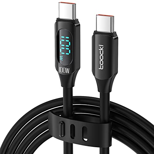Ultra-Fast 100 W USB C to USB C Cable 2-Pack – 6.6 FT Silicone Charging Cables with LED Display for Samsung Galaxy Z Flip5, Fold5, Flip4, Fold4 – High-Speed 5 A Power Delivery, Enhanced Durability, and Compatibility for All Your Devices