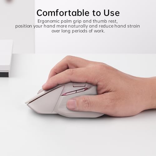 Revolutionize Your Workflow with Rapoo MT760 Multi-Device Wireless Mouse – Effortlessly Connect Up to 4 Devices with Bluetooth 5.0 & 2.4 G, 11 Customizable Buttons, 4 K DPI Precision, and 90 Days of Uninterrupted Battery Life – Perfect for Professionals and Tech Enthusiasts in Sleek Matte Black