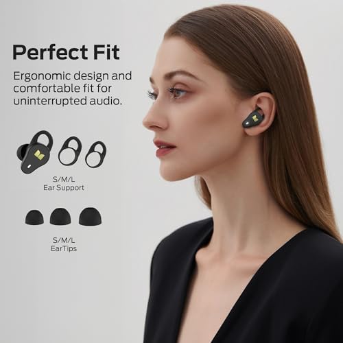 Elevate Your Sound Experience with Monster N-Lite 210 Wireless Earbuds – Cutting-Edge Bluetooth 5.4 Technology, 32-Hour Playtime, and Sweatproof Design for Active Lifestyles – Perfect for Fitness and Daily Use with Integrated Microphone for Clear Calls – Ultra-Durable in-Ear Headphones in Sleek Black Finish