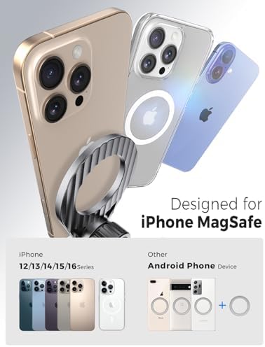 eSamcore Fits MagSafe Car Mount [2 Pack], Magnetic Phone Holder for Car Vent Strong N52 Magnets Air Vent Cell Phone Holder Clip for iPhone 16/15/ 14/13/ 12/ Pro Max – Enhanced Compatibility and Speed