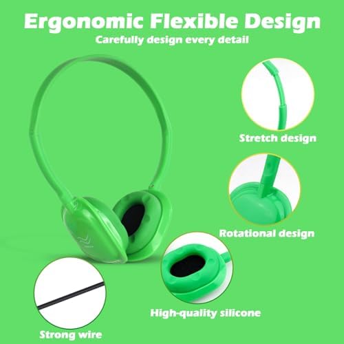 Transform Your Classroom with 15-Pack Multi-Color Over-Ear Headphones for Kids – Durable, Comfortable, and Device-Compatible Earphones for Engaging Learning Experiences and Collaborative Activities, Ideal for Students of All Ages
