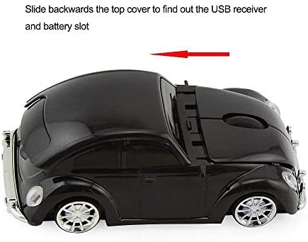 VW Beetle Wireless Sports Car Mouse – Fun & Functional 2.4 GHz Optical Mouse for Computers & Laptops, Ergonomic Design with LED Light, Glossy Finish, Perfect for Home & Office Use