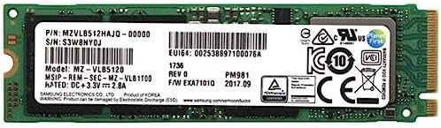 Samsung PM981 Polaris 512 GB M.2 NVMe SSD – Turbocharge Your Gaming and Professional Performance with Lightning-Fast PCIe Gen3 x4 Speed, Seamless Installation, and Enhanced Compatibility for All Devices