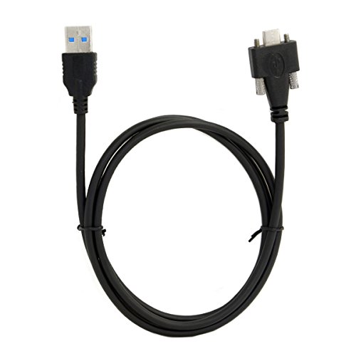 Secure and High-Speed 3 m USB 3.1 Type-C Dual Screw Locking Data Cable – Reliable Panel Mount Connectivity for Modern Devices, Backward Compatible with USB 3.0, Enhanced Durability and Flexibility for Home and Professional Use