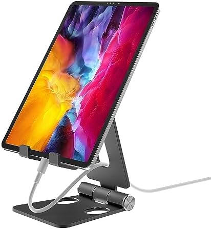 Aduro U-Rise XL Foldable Aluminum Tablet & Phone Stand – Versatile Adjustable Holder for i Phone, i Pad Pro, Nexus, and E-Readers (4-12″) – Premium Stability, Ergonomic Design, and Portable Convenience for Home & Office Use