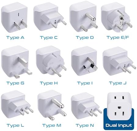 Ultimate Universal Travel Adapter: 35 W Fast Charging Power Converter with PD & QC 3.0, Dual USB-C & Triple USB Ports for Seamless Global Connectivity – Compatible with Type A, C, G, I Outlets for Effortless Charging Across EU, US, UK & Beyond – Perfect Travel Companion for Modern Explorers