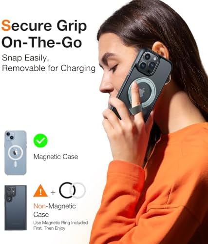 TORRAS 2025 Gen 5.0 Magnetic Phone Grip Holder & Kickstand – Premium Rose Gold Accessory for i Phone 11-16, Samsung, and Google Devices – Enhanced Magnetic Grip & Versatile Hands-Free Viewing – Ideal for Collapsible Phone Support and On-the-Go Convenience