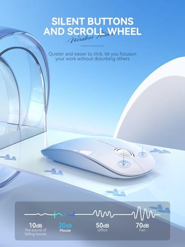 Sleek Purple Wireless Bluetooth Mouse – Effortless Dual Connectivity, 1600 DPI Precision, Whisper-Quiet Clicks, Long Battery Life for Enhanced Productivity and Versatile Device Compatibility
