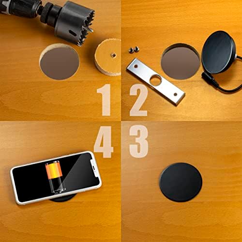 Elevate Your Charging Experience with the NTW Embedded Wireless Charging Pad – Seamlessly Integrates into Furniture for a Clutter-Free Workspace or Nightstand, Quick Charge Technology, Universal Device Support, Waterproof Design for Longevity – The Ideal Modern Solution for Effortless Power Accessibility