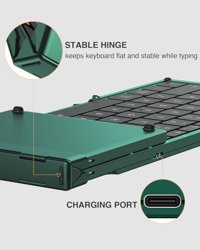 Portable Full-Size Proto Arc Bluetooth Keyboard XK01 – Foldable Wireless Keyboard with Numeric Keypad for i Pad, Tablets, Smartphones, and Laptops – Rechargeable Multi-Device Solution for Windows, i OS & Android – Ultimate Travel Companion for On-the-Go Professionals