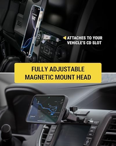 Revolutionize Your Driving Experience with Scosche Magic Mount™ SMSCUP – Adjustable Gooseneck Magnetic Phone Holder for Car, Compatible with i Phone 16-12 Series & Android Devices, Mag Safe Technology, Effortless Hands-Free Navigation, Secure Cup Holder Fit, Effortless Installation