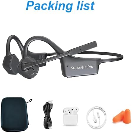 Revolutionary Open Ear Bone Conduction Headphones – Advanced Bluetooth 5.0 Sports Earphones with IP65 Waterproof Protection, Rapid Type-C Charging, and Feather-Light 25 g Design for Exceptional Sound Clarity and Outdoor Safety Awareness