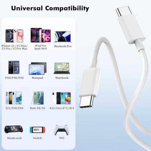 Effortless Power on the Go: 40 W Dual USB-C Fast Car Charger for i Phone with 2 Lightning Cables – Rapid Charging for i Phone 14/13/12/11 Pro Max and i Pads, Enhanced Compatibility, and Built-in Safety Features for Ultimate Device Protection