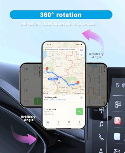 Lexus GX550 2024-2025 Custom Smartphone Mount – 360-Degree Rotating Dash Phone Holder for Safe and Convenient Access – Perfectly Fits Most Smartphones – Effortless Tool-Free Installation for Enhanced Driving Experience – Premium Auto Interior Accessory
