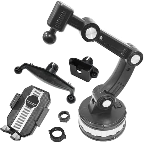 Ultimate 3-in-1 Car Phone Holder Mount with Enhanced Suction for Dashboard, Windshield, and Air Vent – Effortless Hands-Free Navigation & Universal Compatibility for All Smartphones Including i Phone Models