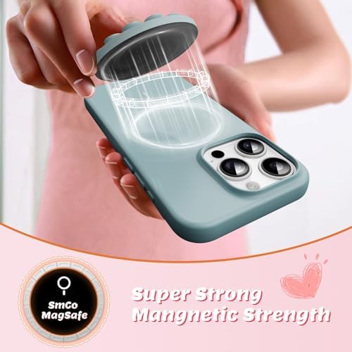 Transform Your Content Creation with the Ultimate Magnetic Phone Mount for Mag Safe Cases – Versatile Silicone Holder for i Phone & Android, Perfect for Selfies, Vlogging, and Shower Streaming – Trendy Light Blue Accessory for Tik Tok Creators and Influencers Seeking Effortless Hands-Free Use