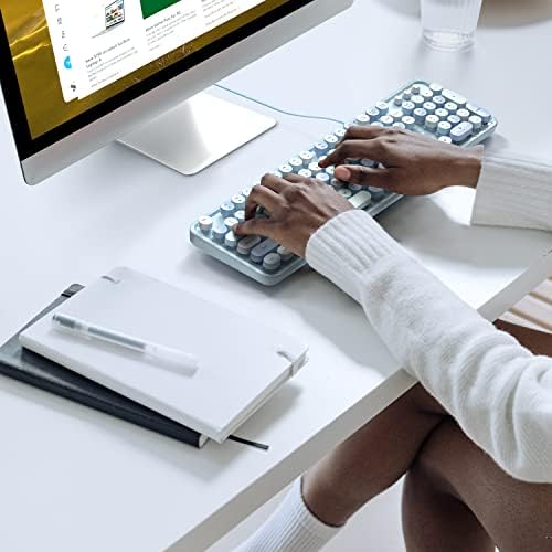 Illuminate Your Workspace with the Large Print Backlit Keyboard – Ergonomic USB Wired Multimedia Keyboard with Rainbow LED Lighting for Enhanced Comfort and Visibility on Windows PCs & Laptops