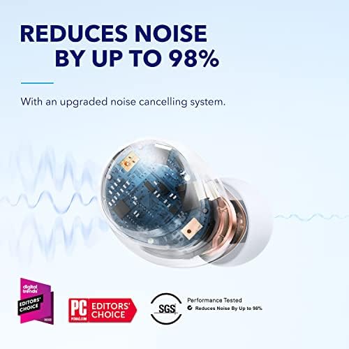 Discover Superior Sound with Soundcore by Anker Space A40 Wireless Earbuds – Unmatched Adaptive Active Noise Cancelling for 98% Noise Reduction, 50 Hours of Playtime, and High-Resolution Audio – Ergonomically Crafted for All-Day Comfort and Effortless Wireless Charging – Ideal for Music Lovers and Everyday Use